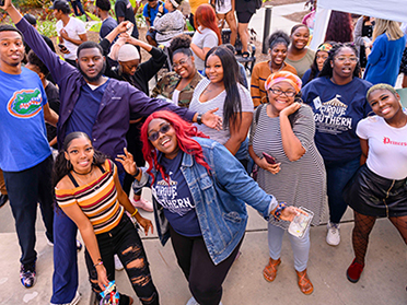 Group of Georgia Southern students attending a Student Organization event.