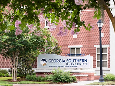 A sign for one of Georgia Southern's Army Education Centers, both of which extend a graduate education to active-duty military members and on-base personnel.