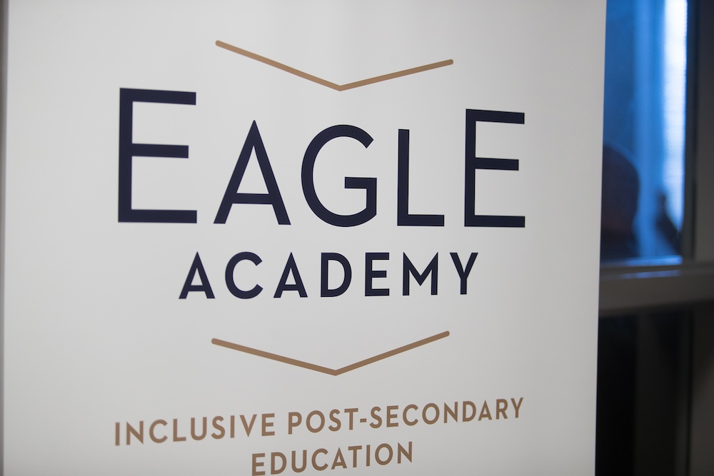 The sign for Eagle Academy.