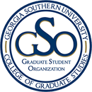 The logo of the Graduate Student Organization at Georgia Southern.