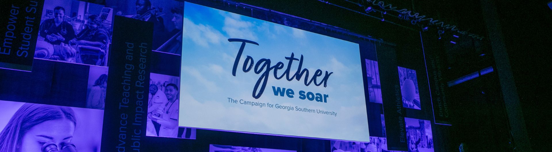 Together We Soar stage layout at Campaign Kickoff Event in 2022