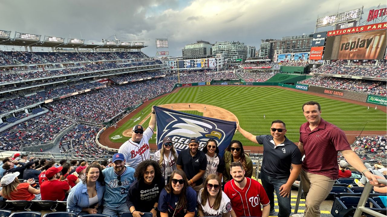 Georgia Southern Alumni in DC attending a Washington Nationals game