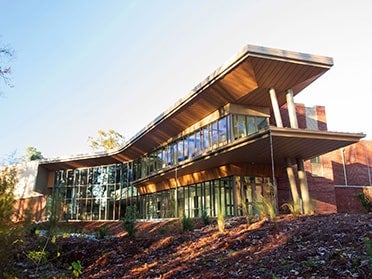 Outside the Health Professions Academic Building, home to Georgia Southern's B.S. in Radiologic Sciences, Diagnostic Medical Sonography program