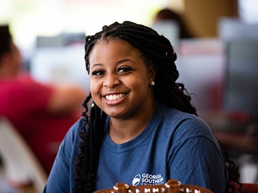 A recipient of Georgia Southern Honors College's 1906 Scholarship smiles