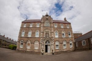 The student dormitory in Wexford, a stately three-story brick building that was formerly a convent.